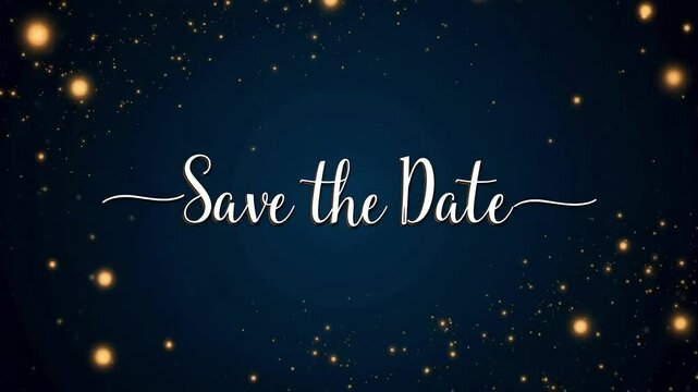 Elegant save the date video template - wedding, party, event invitation