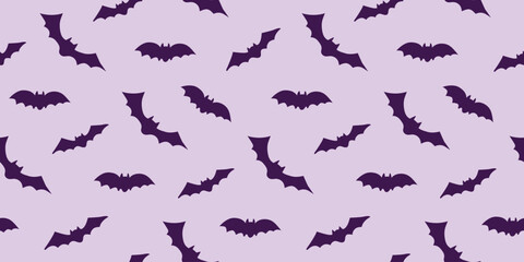 Seamless pattern with bats for Halloween decor