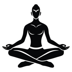yoga lotus pose silhouette