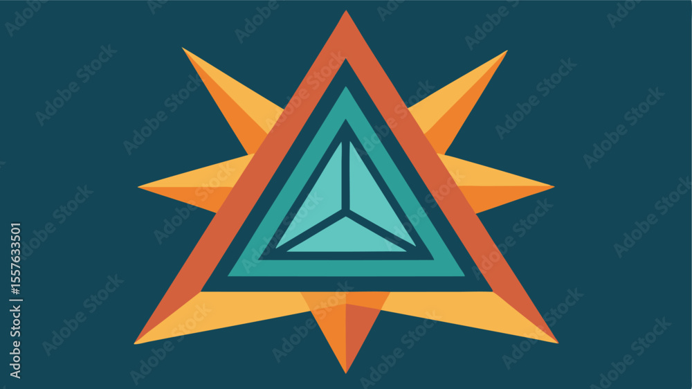 Poster abstract geometric starburst design with transparent elements suitable for various projects