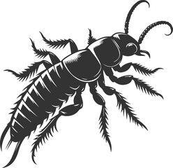 Vector illustration of a insect black drawing