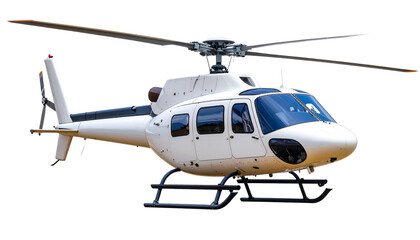 Helicopter isolated on white background.