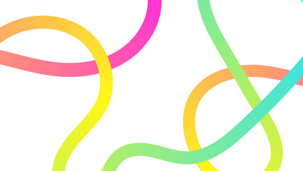 Set of vector graphic elements. Abstract shapes with smooth wavy lines, bright colors and gradient transitions.