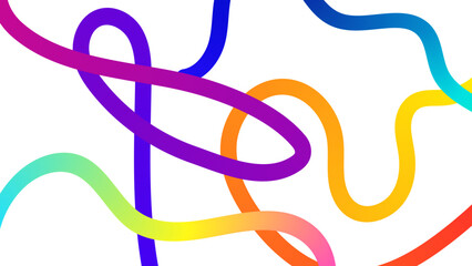 Set of vector graphic elements. Abstract shapes with smooth wavy lines, bright colors and gradient transitions.