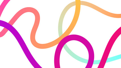 Set of vector graphic elements. Abstract shapes with smooth wavy lines, bright colors and gradient transitions.