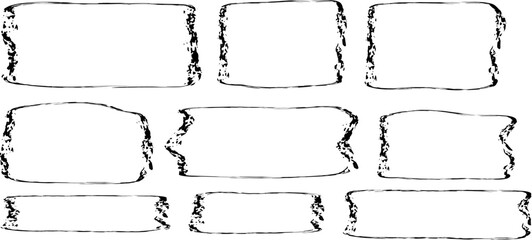Liquid abstract speech bubbles. Hand drawn organic abstract frames. Empty text shapes.