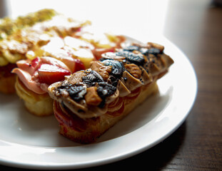 Assorted Gourmet Eclairs from the Sunday market.
