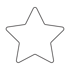 Isolated Black Star.