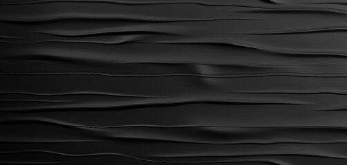 Obraz premium Seamless black plastic texture, horizontal background, banner, element