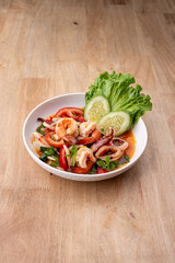 Spicy seafood salad