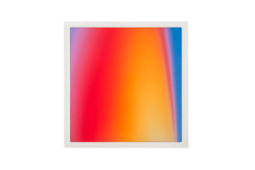 Vibrant gradient of red orange yellow and blue isolated on a transparent background abstract colorful
