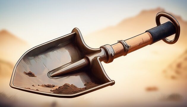 entrenching tool illustration a symbol of military engineering and fieldwork