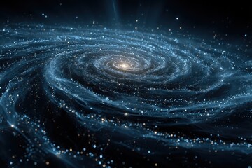 Fototapeta premium A swirling celestial spectacle with luminous cosmic dust and stars
