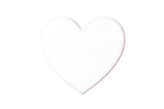 White Heart Shape Isolated on a transparent background symbol love