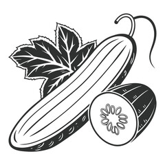 vector illustration of cucumber