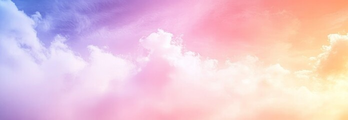 Pastel Sky with Soft Clouds and Dreamy Colors