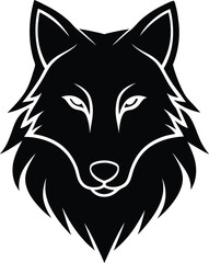 wolf head silhouette wild animal spirit nature symbol vector art