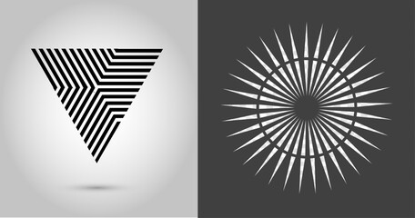 Vector Hipster Triangle Background . poster with different elements. Modern Design Template with geometric shape in various forms.illustration.