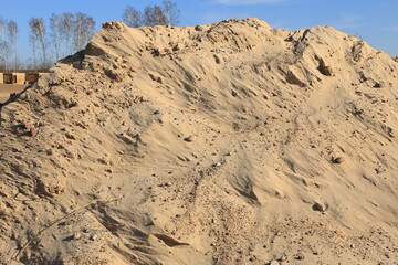 Texture of sand and earth, sand dunes and mountains