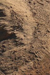 Texture of sand and earth, sand dunes and mountains