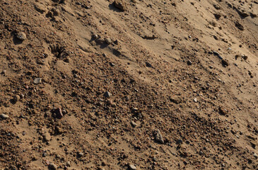 Texture of sand and earth, sand dunes and mountains