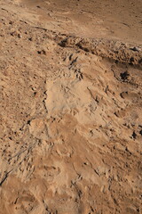Texture of sand and earth, sand dunes and mountains
