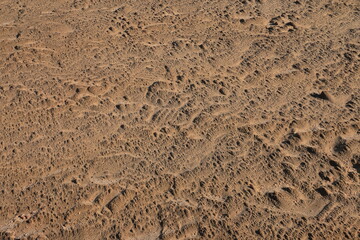 Texture of sand and earth, sand dunes and mountains