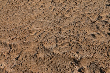 Texture of sand and earth, sand dunes and mountains