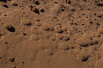 Texture of sand and earth, sand dunes and mountains