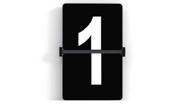 6 to 0 split flap counter