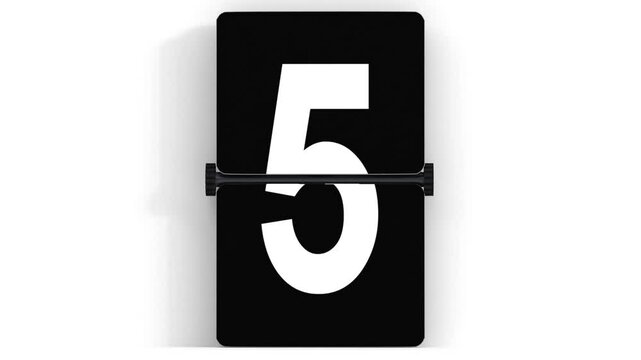 0 to 6 split flap counter