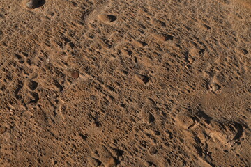 Texture of sand and earth, sand dunes and mountains