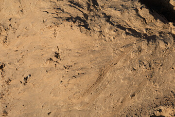 Texture of sand and earth, sand dunes and mountains