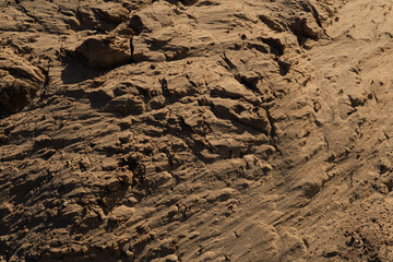 Texture of sand and earth, sand dunes and mountains