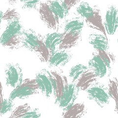 Seamless abstract geometric pattern. Background in grey, green, white. Illustration. Lines, stains. Design for textile fabrics, wrapping paper, background, wallpaper, cover.