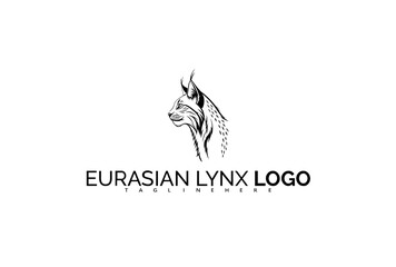 Elegant Eurasian Lynx Logo Design for a Nature-Based Brand Identity. Perfect for Wildlife Photography Logos, Outdoor Gear Companies, and Ethical Brand Concepts.

