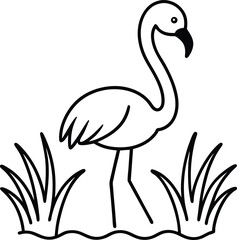 Black swan couple illustration on a serene lake, symbolizing love and nature