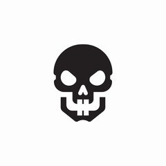 angry skull icon sign vector