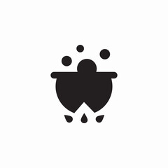 cauldron boiling icon sign vector