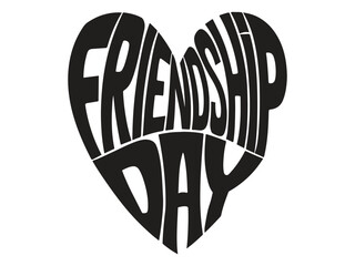 Heart-shaped Friendship Day design