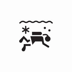 female diver icon sign vector