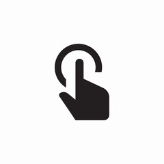 finger press icon sign vector