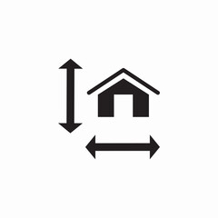 house size icon sign vector