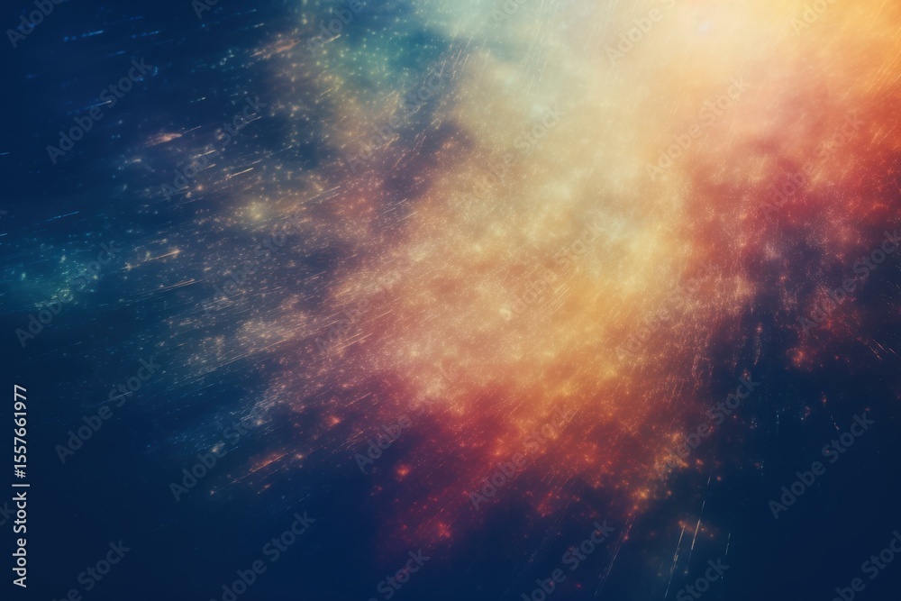 Canvas Prints colorful space background with streaking stars and nebulae clouds, perfect for any project needing a