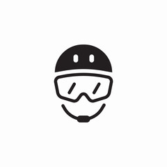 ski head equipment icon sign vector