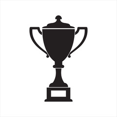 Champion's Reward A Symbolic Trophy with a Lid and Handles Showcasing Victory and Accomplishment in Bold Silhouette