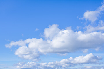 Obraz premium Blue sky with white clouds. Stock photo