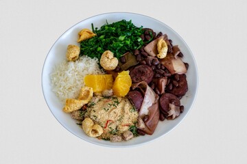 Complete traditional Brazilian feijoada, the best feijoada in the world