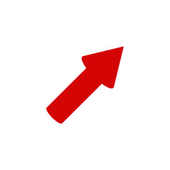 Red Arrow Icon Pointing Up Right 