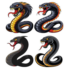 Obraz premium vector illustration of a cartoon snake